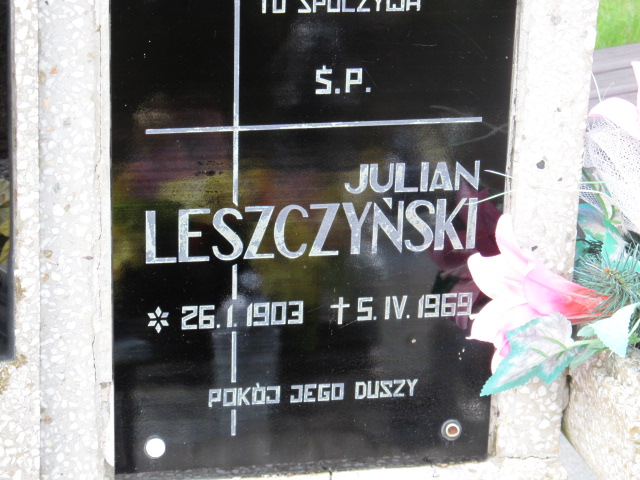 Julian Leszczyński 1903 Bogdaniec - Grobonet - Wyszukiwarka osób pochowanych