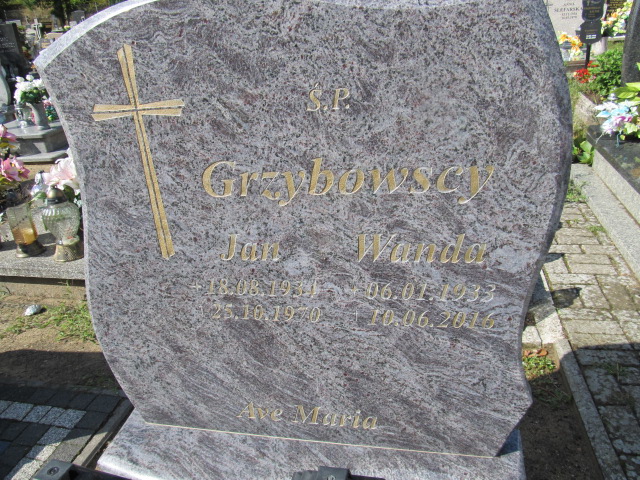 Wanda Grzybowska 1933 Bogdaniec - Grobonet - Wyszukiwarka osób pochowanych