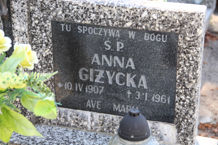 Anna Giżycka 1907 Bogdaniec - Grobonet - Wyszukiwarka osób pochowanych